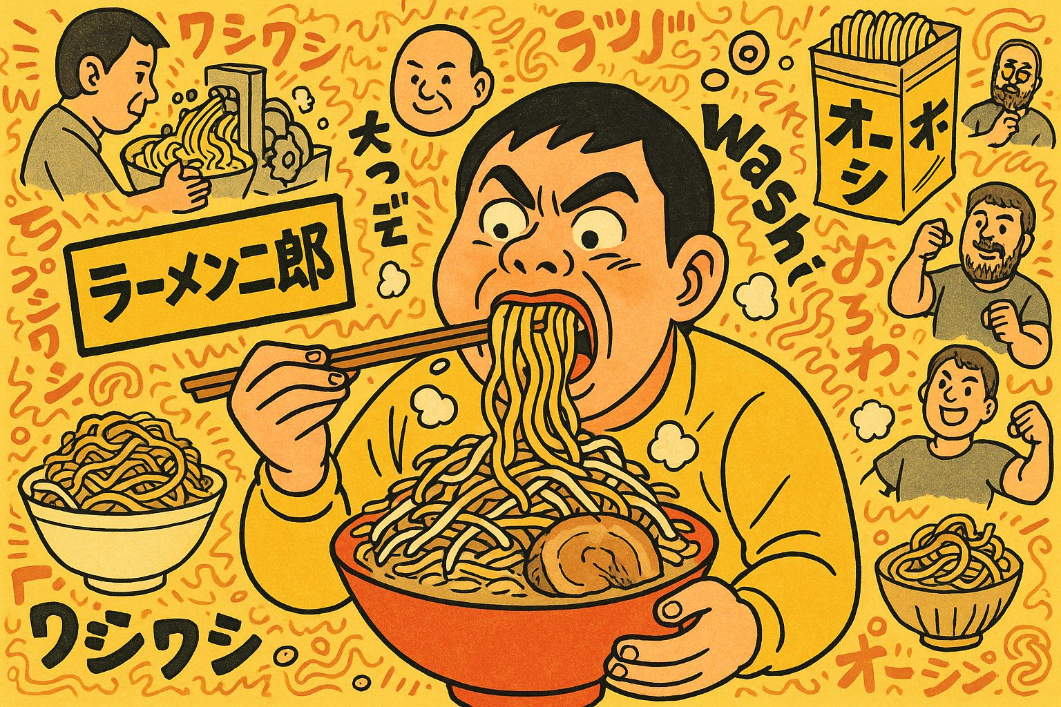 ラーメン二郎のイラスト